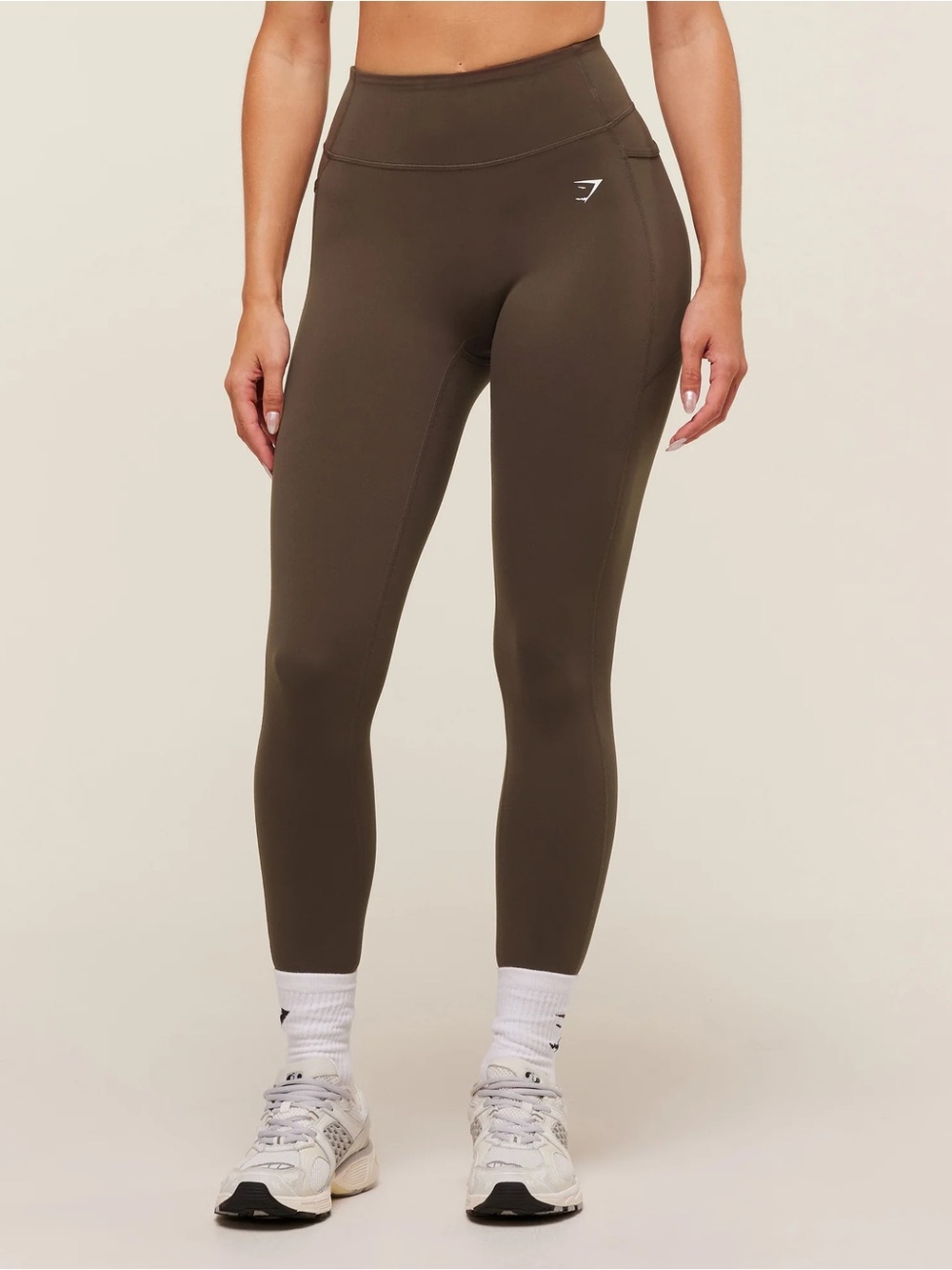 Gymshark High-Waist Leggings in Olive Green